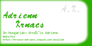 adrienn krnacs business card